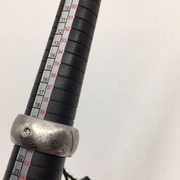 MOOBY AMORE silver tone textured chunky ring Sz 9 1/2 - Picture 14 of 16